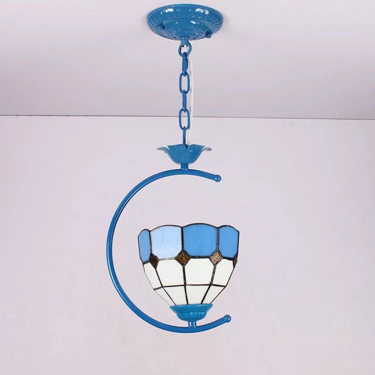 Rakuten - A046425ステンドグラス．ペンダントライト 天井照明ステンドグラスランプ ガラス工芸品 電源直結タイプ