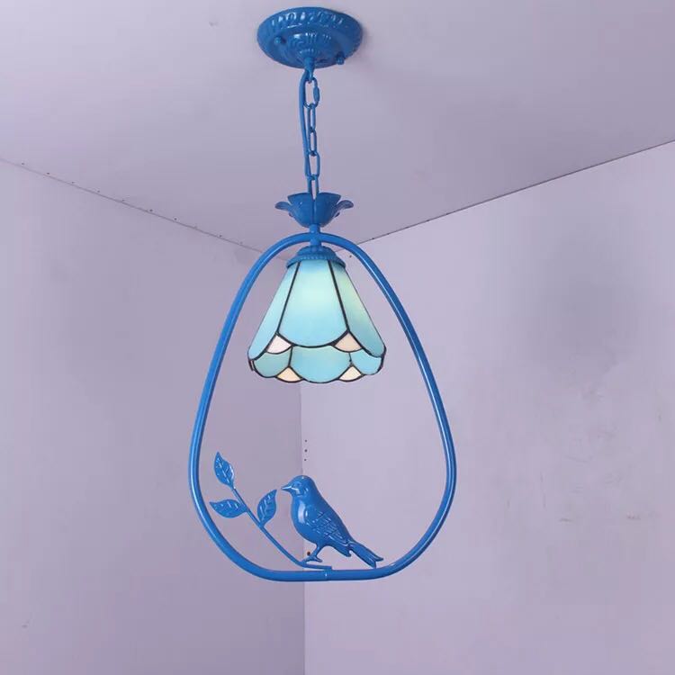 A042460ステンドグラス ペンダントライト ．天井照明ステンドグラスランプ ガラス工芸品 電源直結タイプ