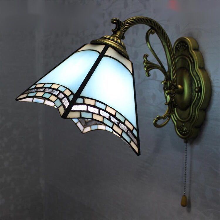 Stained Glass - A013409壁掛け照明 ステンドグラス ランプ 壁掛け灯 ガラス工芸品．