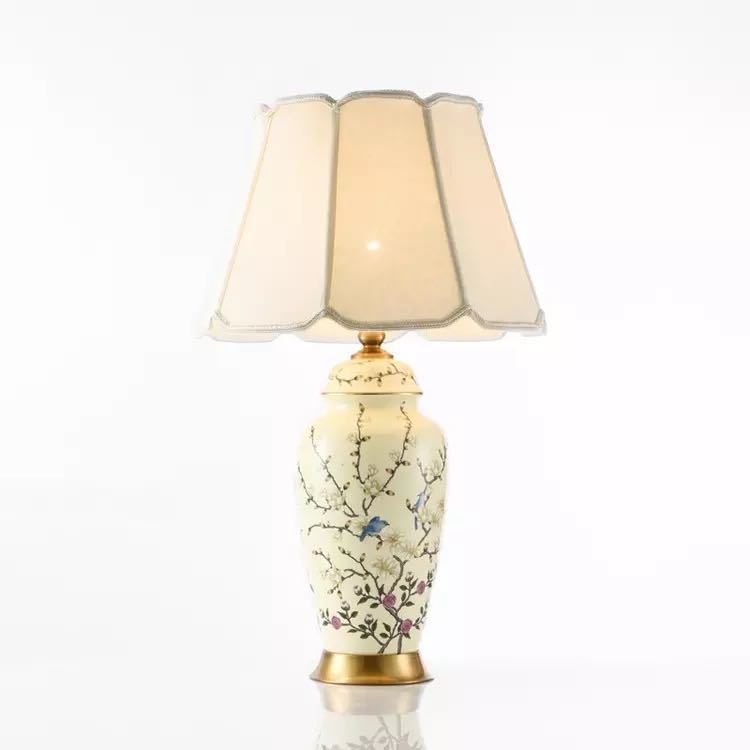 Orchid Lamps - A058728照明スタンドライト テーブルランプ デスクライト 卓上ステンド 高級陶器スタンド．