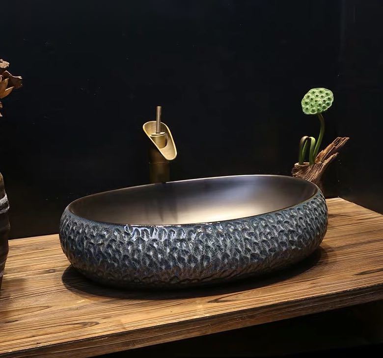 サイズ（cm）：幅：60奥行き：40高さ：15素材：陶器取付について：取付工事はお近くの工務店様にご相談してください＜ 重量物なので同梱はできません ＞★購入後のキャンセルは、ご遠慮ください。★検品のため開封してある場合があります。★複数ご注文の場合やお急ぎの場合は必ず事前に納期のお質問をお願いいたします。注意事項1、ご利用のPC環境により、実際の商品と色が異なる場合がございます。予めご了承ください。2、新品未使用品ですが、外箱に初期からのスレ、剥げ歪みなどあります。3、海外品ですので、気にされる方はご遠慮下さい。4、この商品は、購入後発送まで8~10日程度を要しますので、ご理解の上ご購入頂きますようお願い致します5、この商品は、全て手作り手描きの製品のため、商品により重量・形状の歪み・個体差、釉薬の掠れ、 針穴のような凹み、滲み、色とび、黒点、多少の傷・欠け、突起、ざらつき、濃淡差、色ムラなどがある 場合がございますが不良商品ではございません。素材の色・風合いなど、ディスプレーにより、一部写真と実物が異なる場合がございますので、あらか じめご了承ください。上記理由の返品交換は承ることが出来ませんので予めご了承くださいませ
