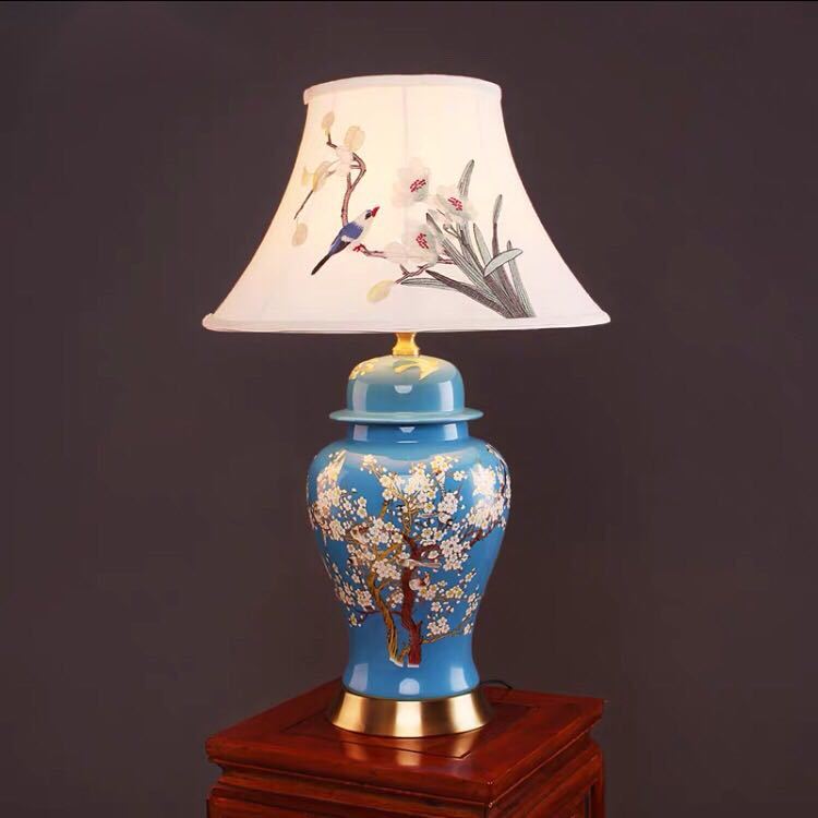 Orchid Lamps - A054453照明スタンドライト ．テーブルランプ デスクライト 卓上ステンド 高級陶器スタンド