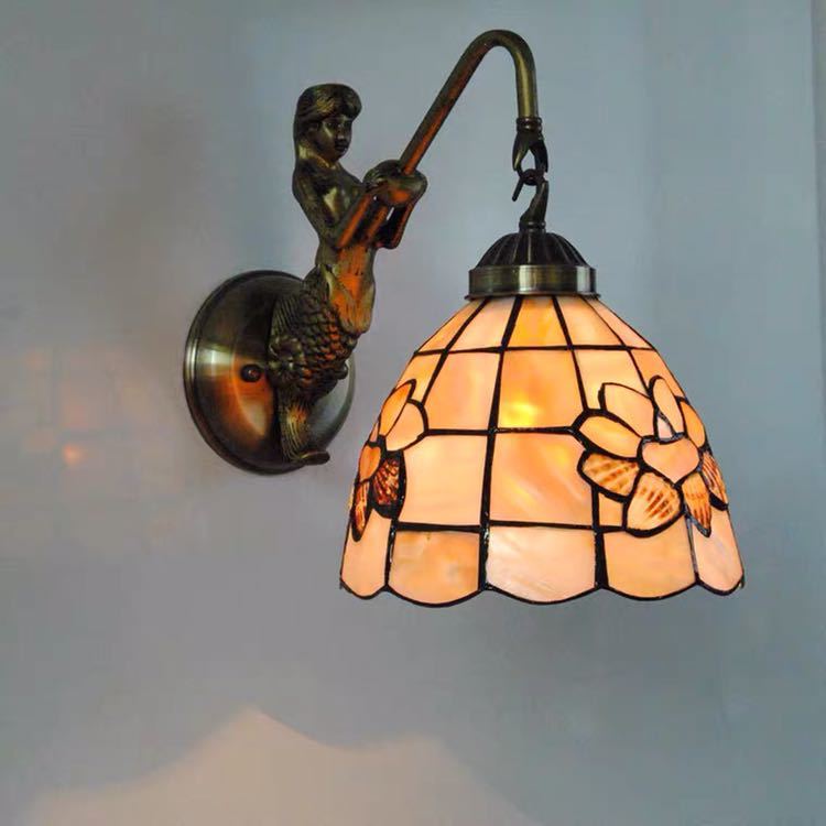 A003807壁掛け照明 ステンドグラスランプ 壁掛け灯