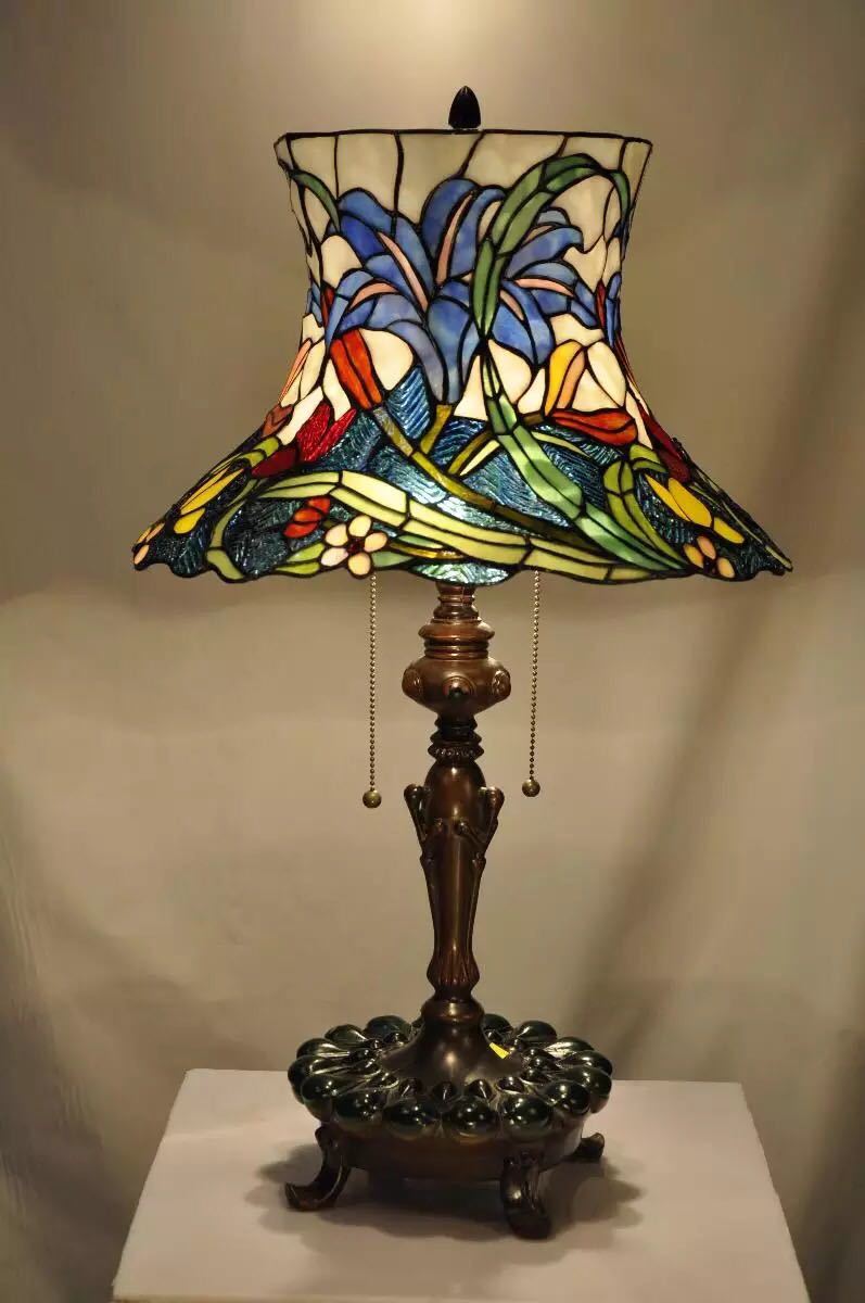 A035244ステンドグラスランプ 卓上スタンド 豪華テーブルランプ 卓上照明~