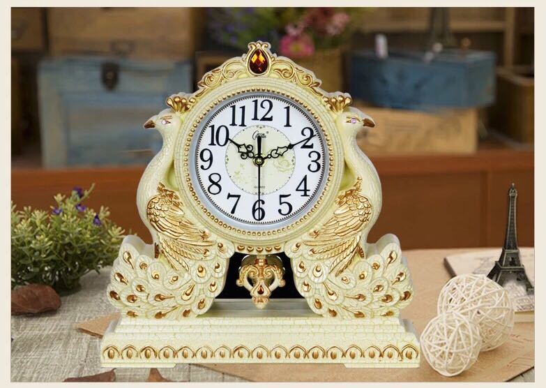 A035579テーブルクロック .置き時計 クロックアラーム 上品 高級時計
