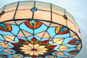 ステンドグラス．ペンダントライト豪華天井照明ステンドグラスランプ ガラス工芸品 電源直結タイプ 3