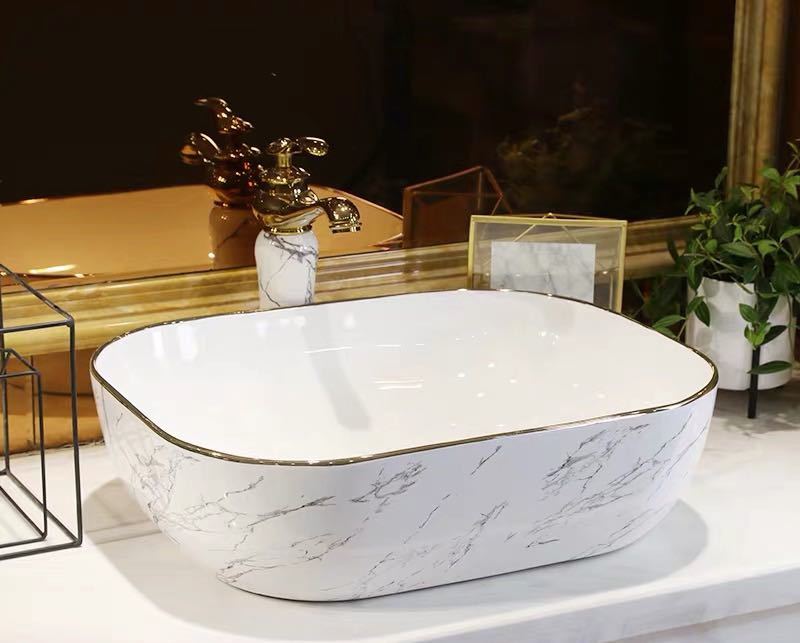 A029449洗面ボウルセット 洗面ボール 陶器 手水鉢 手洗器 手洗い鉢 洗面器