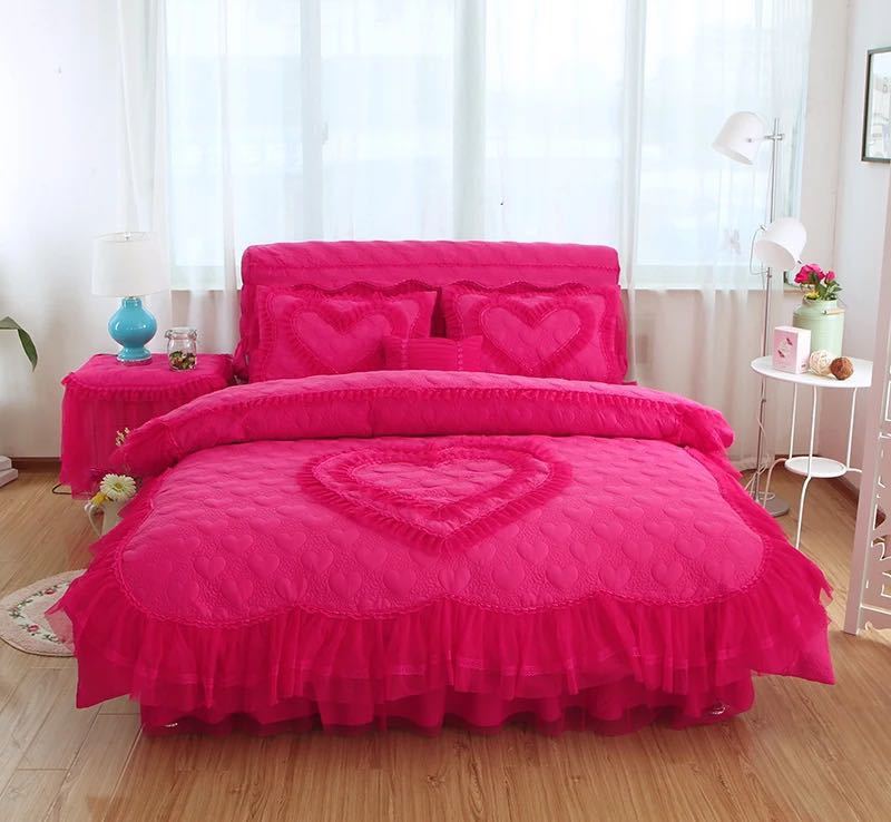 A044109ベッド用品4点セット掛け布団カバー 枕カバー ベッドパッド ワイドダブルサイズ．