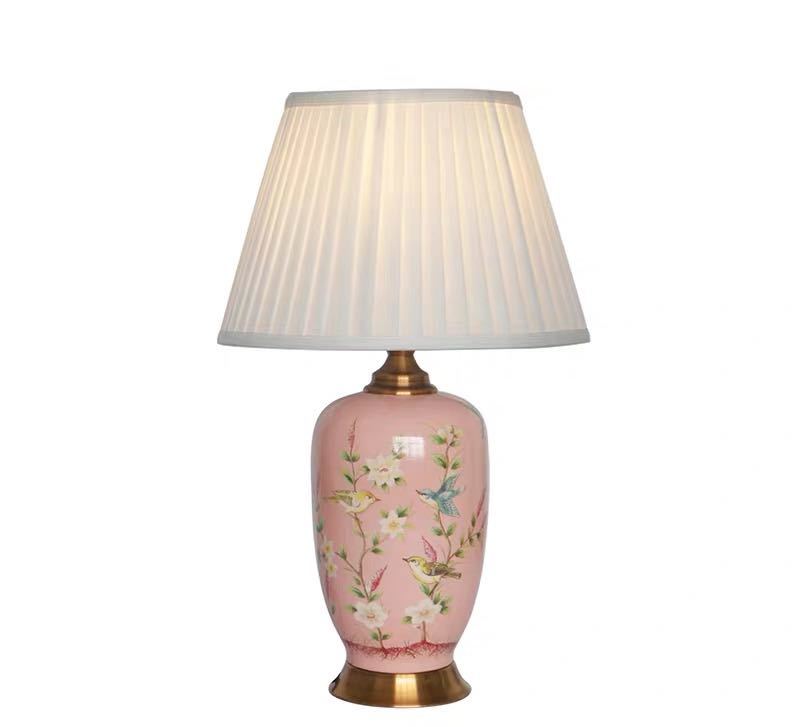 A061298照明スタンドライト テーブルランプ デスクライト 卓上ステンド ．高級陶器スタンド