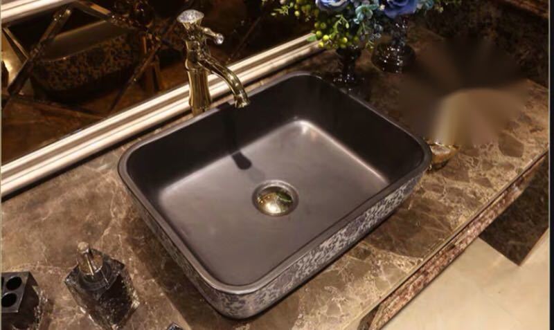 A022834洗面ボウルセット 洗面ボール 陶器 手水鉢 手洗器 手洗い鉢 洗面器.