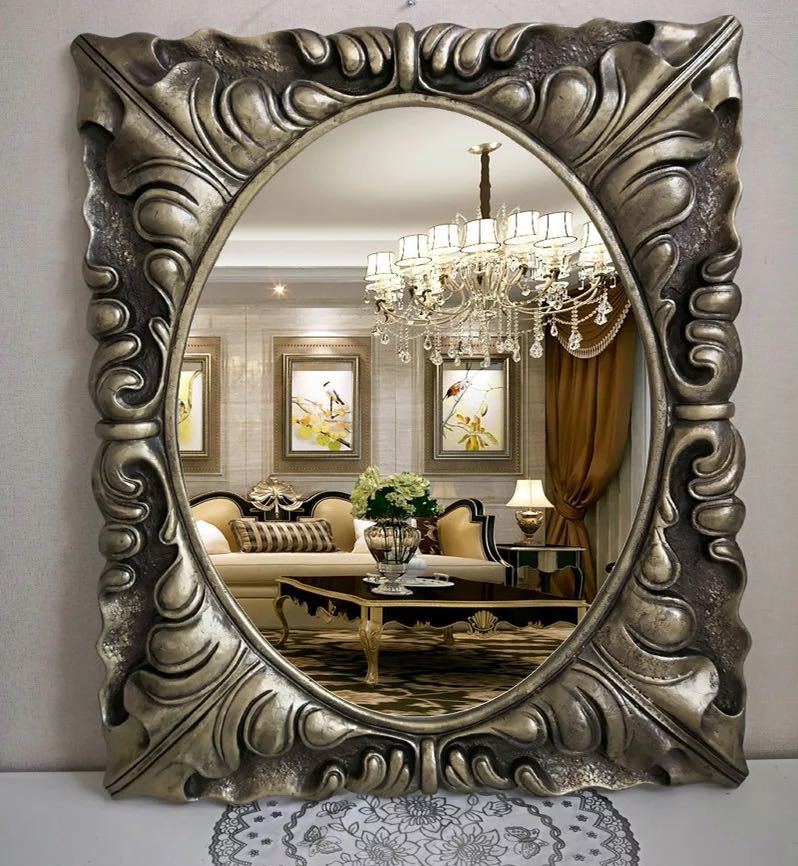 A013555豪華鏡 壁掛け鏡 アンティーク調 壁掛け 壁掛けミラー ウォールミラー [2]