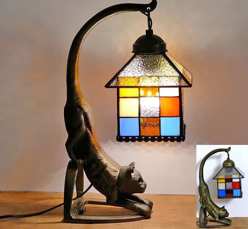 A046595ステンドグラスランプ 卓上スタンド 豪華テーブルランプ 卓上照明