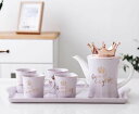 A026496ティー・コーヒーカップセット カップ4客セット 陶磁器ティーセット