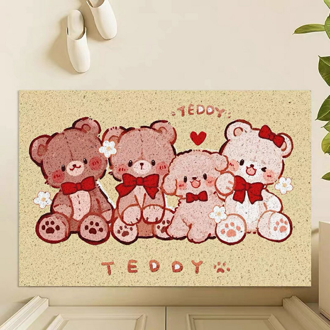 A032434動物 ラグマット 泥落とし 洗える 玄関マット 屋外 屋内 カーペット　熊柄