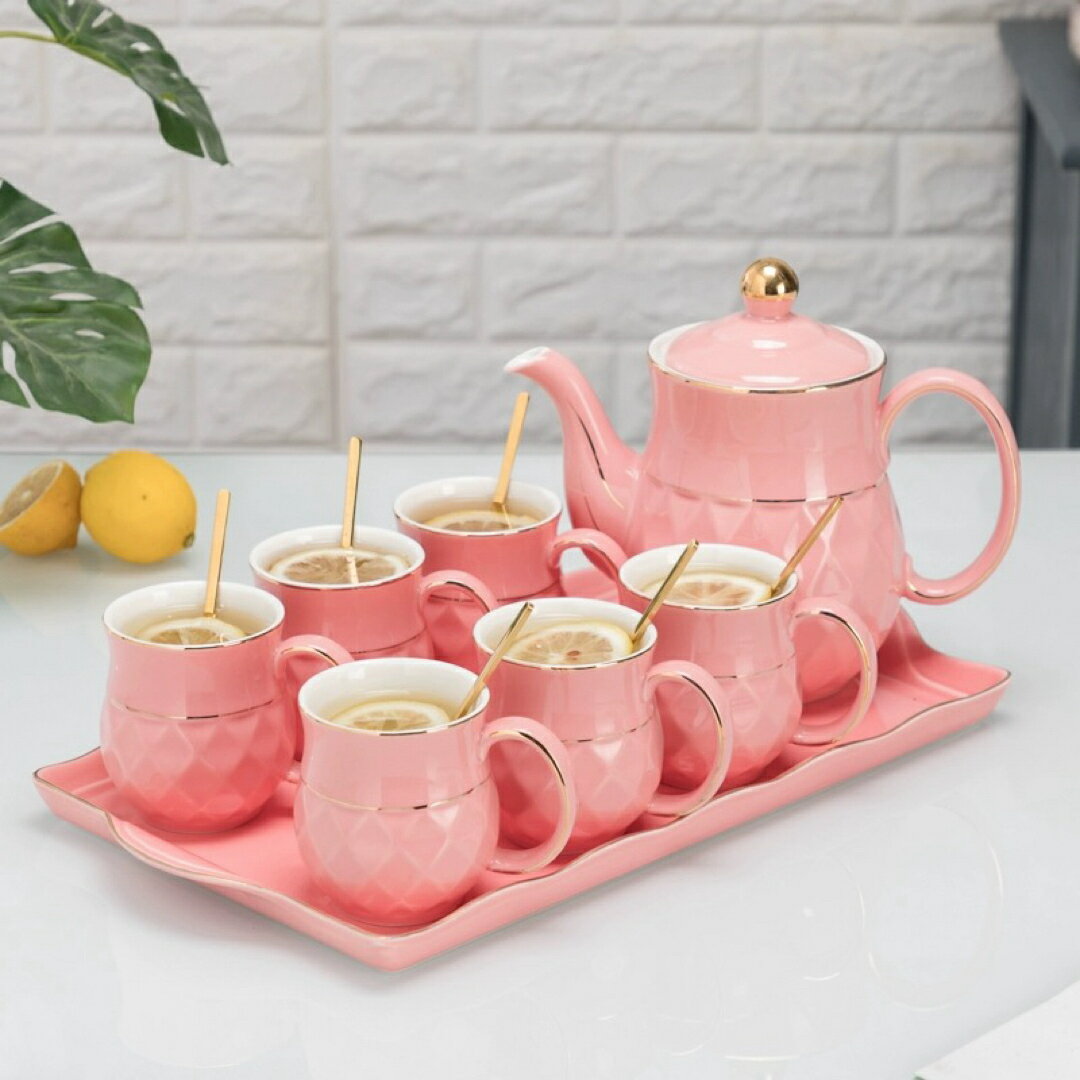 A032541ティー・コーヒーカップセット カップ＆ソーサー6客セット ．陶磁器ティーセット