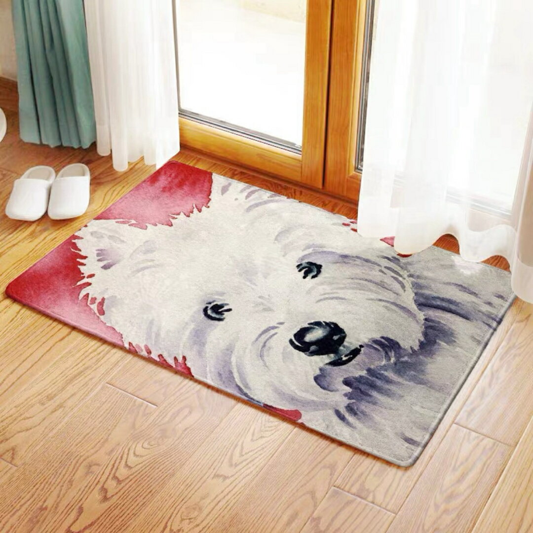 ウエスト犬 ラグマット リビングマット 玄関マット お風呂マット 犬柄雑貨