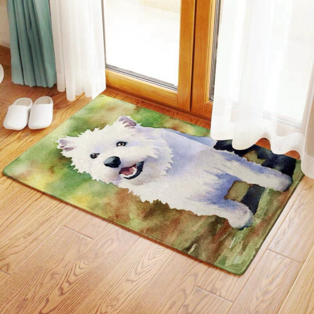 A032851ウエスト犬 ラグマット リビングマット 玄関マット お風呂マット 犬柄雑貨