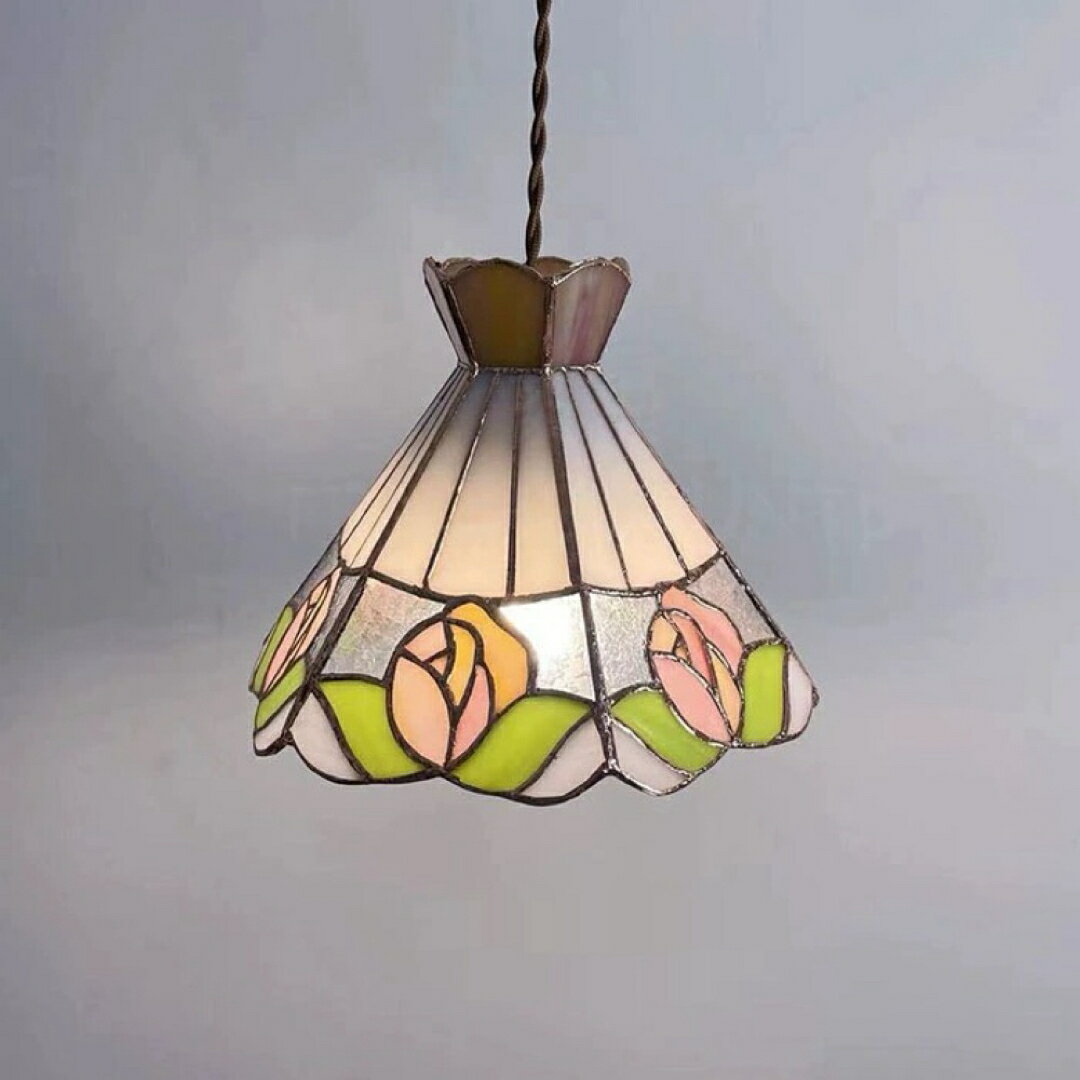 Floor Lamps - A032879ステンドグラス．ペンダントライト豪華天井照明ステンドグラスランプ ガラス工芸品