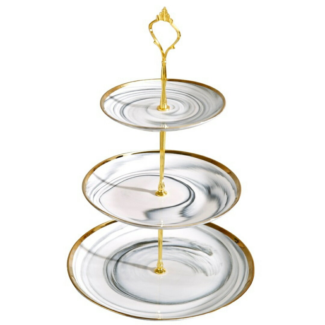 A033136ケーキスタンド プレート3段セット アフタヌーンティー フルーツ トレー皿