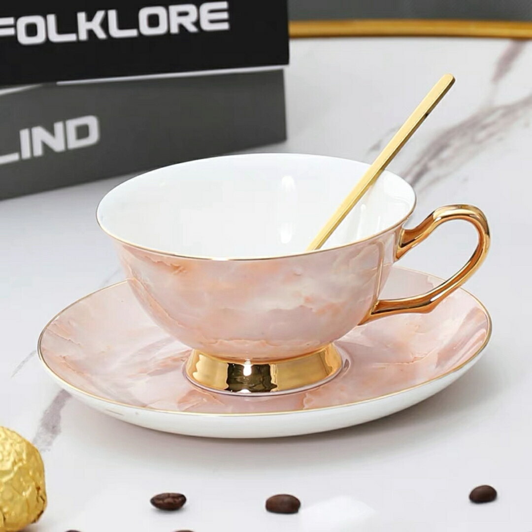 A033295西洋調ティーカップ セット 陶器 高級感 カップ＆ソーサー 6客コーヒーカップ ritahome-10083305 リタハウス 楽天市場店 サンプル画像2
