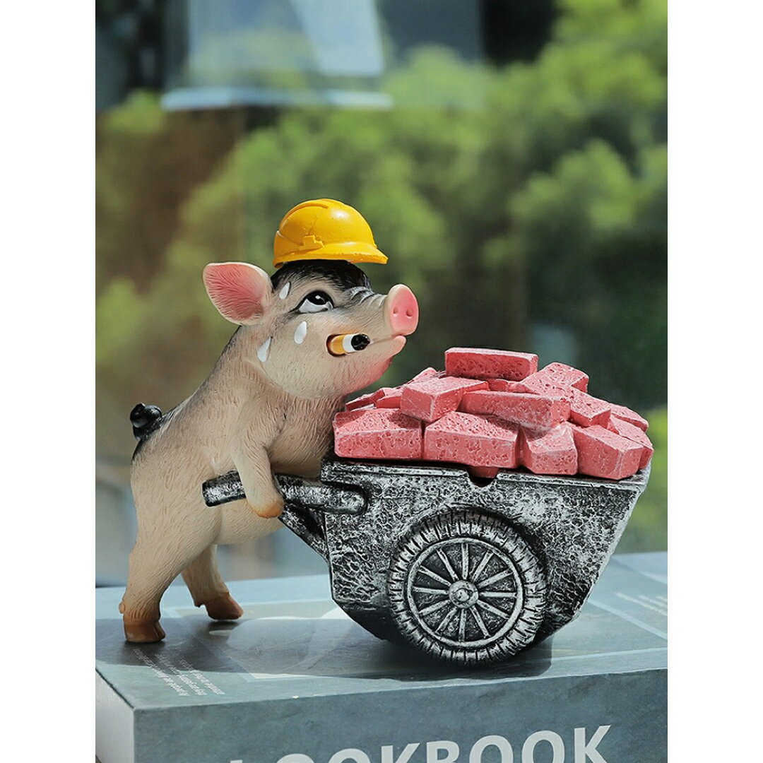 A033324オブジェ おもしろ豚型 はいざら 置物灰皿 おしゃれ 卓上 灰皿 小物入れ
