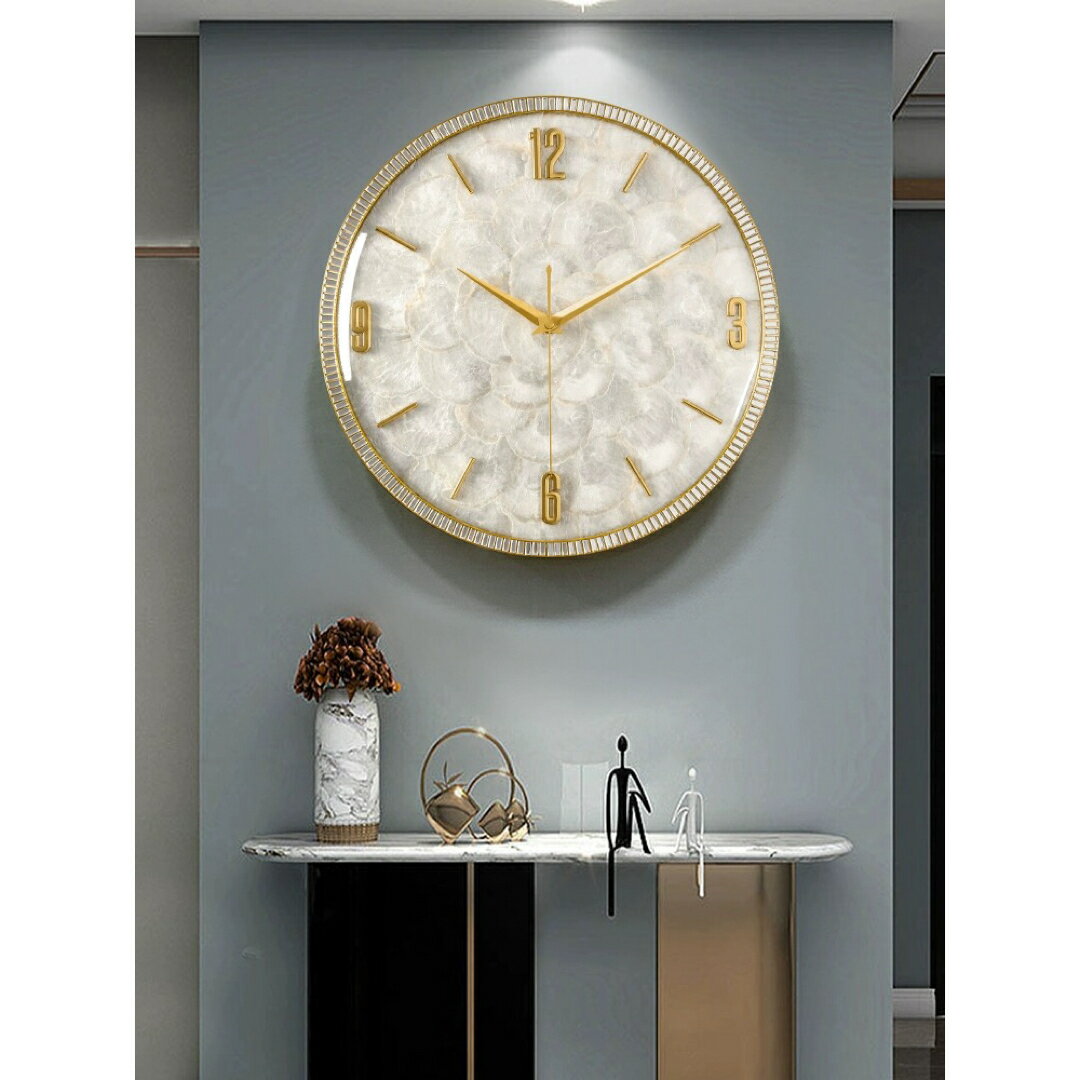 高級壁掛け時計 かけ時計 北欧インテリア ガラス掛け時計キラキラ貝入れ 部屋飾り