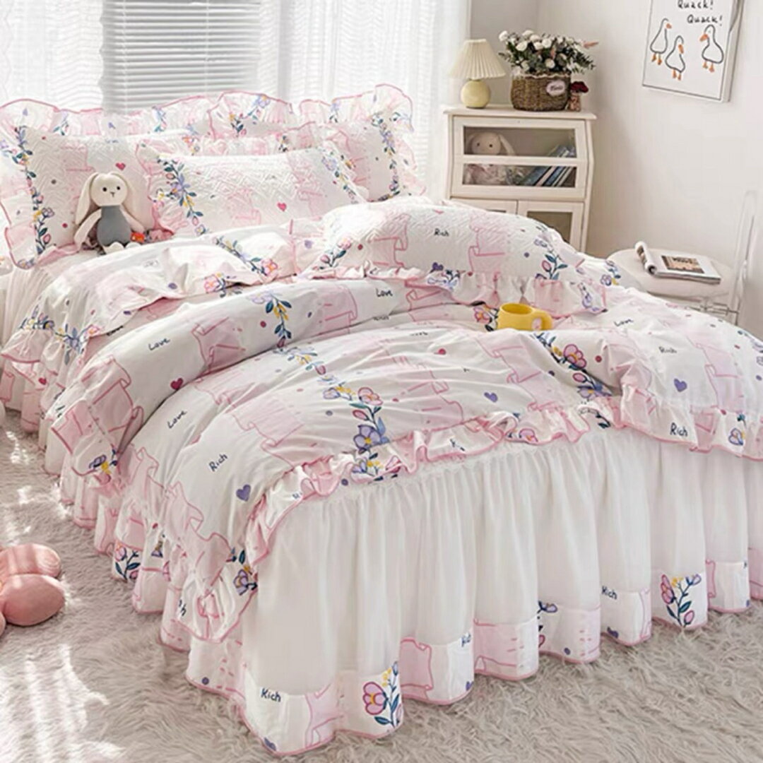 商品説明 商品サイズ・組成について（カバー4点セット)素材：ポリエステル100％ベッドパッド1点&nbsp;：150x200（cm）掛布団カバー1点：&nbsp;約200x230&nbsp;（cm）枕カバー2点：&nbsp;約48x74cm...