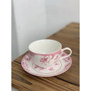 A033466ミニティー・コーヒーカップセット カップ&ソーサー2客セット .花柄ティーセット