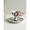 A033471ミニティー・コーヒーカップセット カップ&ソーサー2客セット .花柄ティーセット