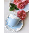 A033477薔薇ティー・コーヒーカップセット カップ&ソーサー2客セット .陶器ティーセット