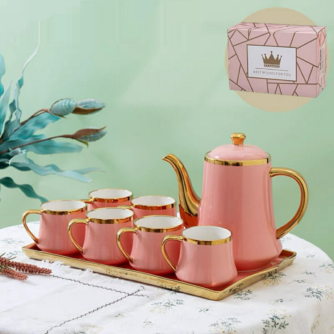 A033507ティー・コーヒーカップセット カップ＆ソーサー6客セット ．陶磁器ティーセット