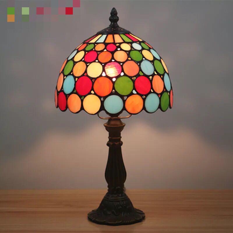 A013289ステンドグラスランプ 卓上スタンド ．豪華テーブルランプ 卓上照明