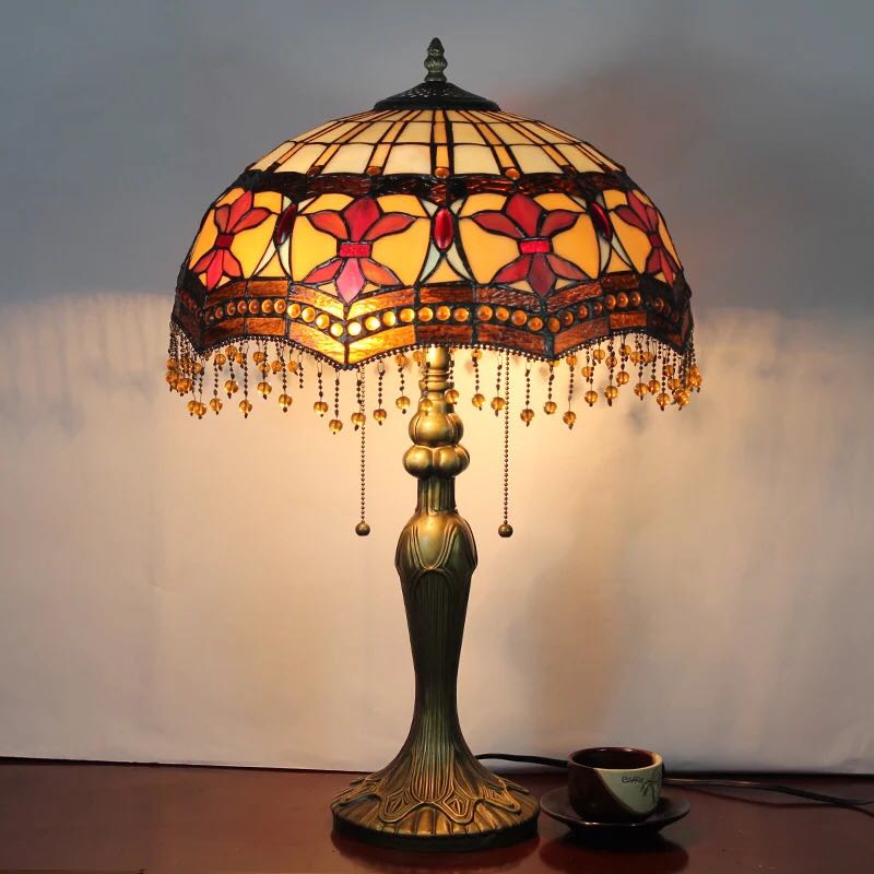 Orchid Lamps - A021324ステンドグラスランプ 卓上スタンド 豪華テーブルランプ 卓上照明