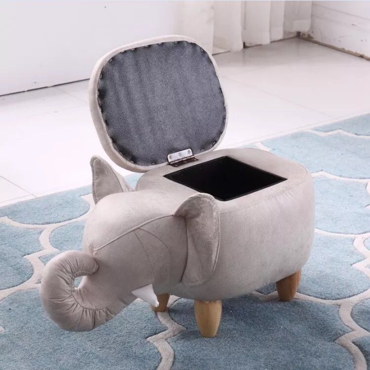 A021350ぞう〜イス チェア チェアー アニマルチェア 動物型 アニマルスツール 収納付き [2]