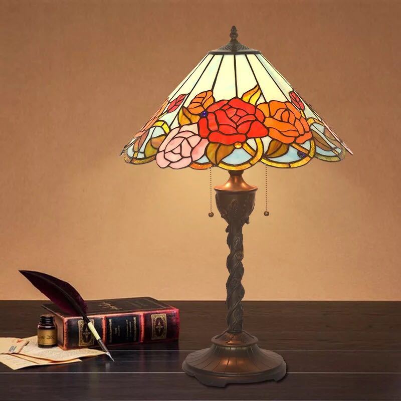 Orchid Lamps - A003020ステンドグラスランプ 卓上スタンド 豪華テーブルランプ 卓上照明