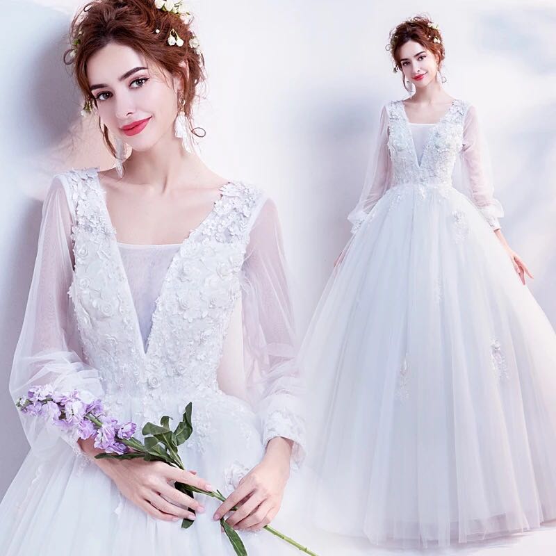 A025214ウエディングドレス 結婚式ドレス フォーマル 披露宴 演奏会 発表会(XS〜3XL)