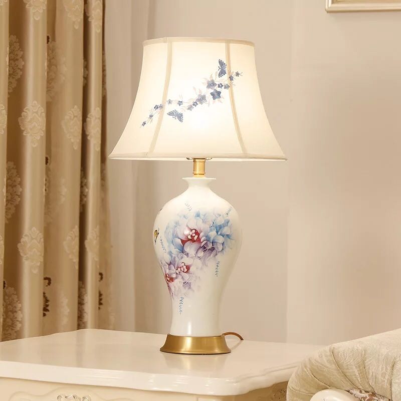 A019191照明スタンドライト テーブルランプ デスクライト 卓上ステンド ．高級陶器スタンド