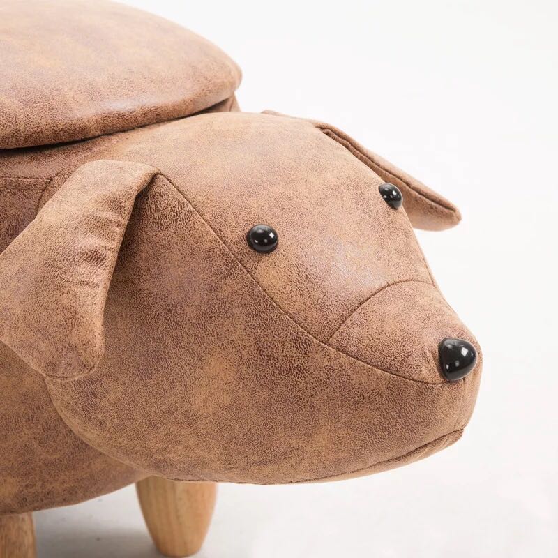 A008979犬〜イス チェア チェアー アニマルチェア 動物型 アニマルスツール 収納付き [2]