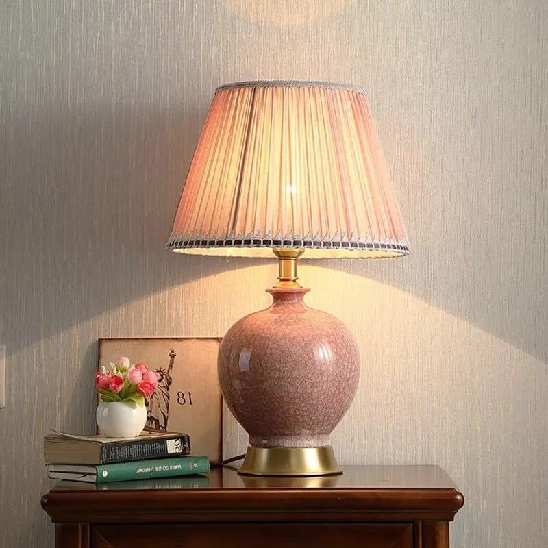 A012058照明スタンドライト テーブルランプ デスクライト 卓上ステンド 陶器スタンド．