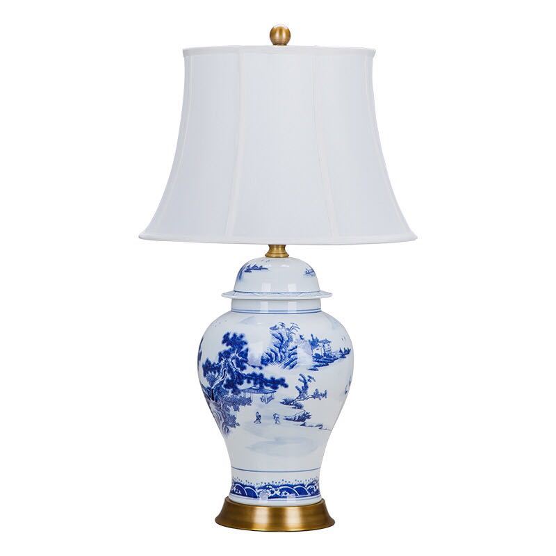 A058708照明スタンドライト テーブルランプ デスクライト． 卓上ステンド 高級陶器スタンド