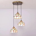 A013338ステンドグラス.ペンダントライト 豪華天井照明ステンドグラスランプ ガラス工芸品 星柄. 電源直結タイプ