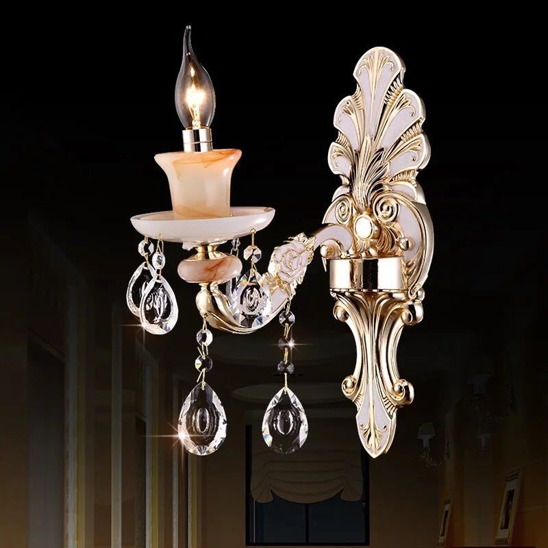 A007750壁掛け照明 水晶玉石ランプ 壁掛け灯 クリスタル壁掛け灯