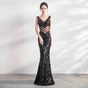 A015667パーティードレス パーティドレスワンピース 結婚式 二次会ワンピース ドレス フォーマル 謝恩会 披露宴 演奏会 .発表会 S〜2XL(4)