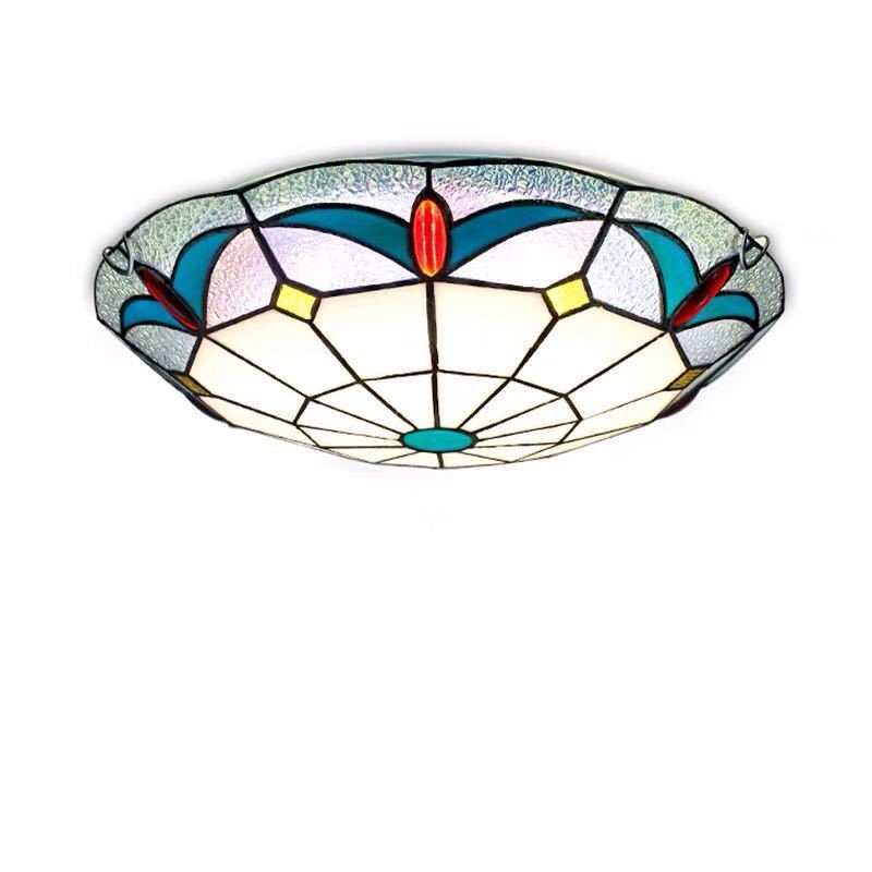 A013414ステンドグラス．ペンダントライト豪華天井照明ステンドグラスランプ ガラス工芸品 電源直結タ..