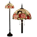 A015762ステンドグラスフロアライト 間接照明 フロアスタンド 照明器具豪華ステンドグラスランプ .ガラス工芸品