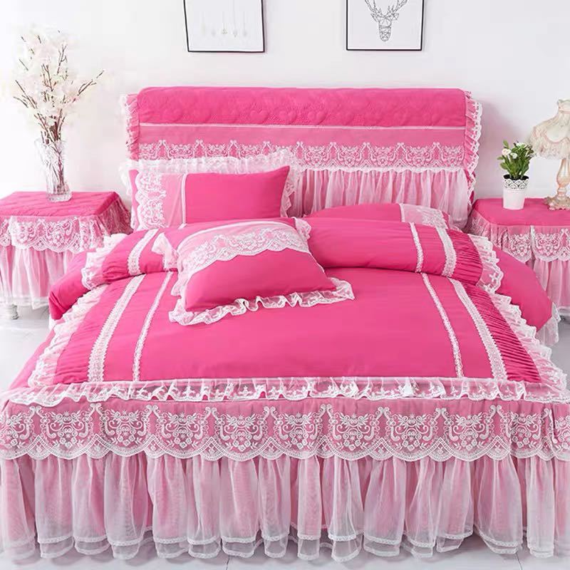 A010482ベッド用品4点セット掛け布団カバー 枕カバー ベッドパッド ワイドダブルサイズ 2