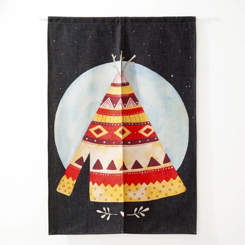 A035328のれん ロング 暖簾 85×120 かわいい 布暖簾 目隠し