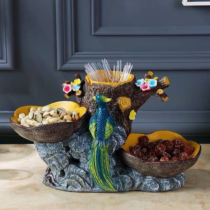 A026690高級果物皿　盛り皿 お菓子皿、フルーツプレート、花柄豪華〜果物カゴ お菓子鉢