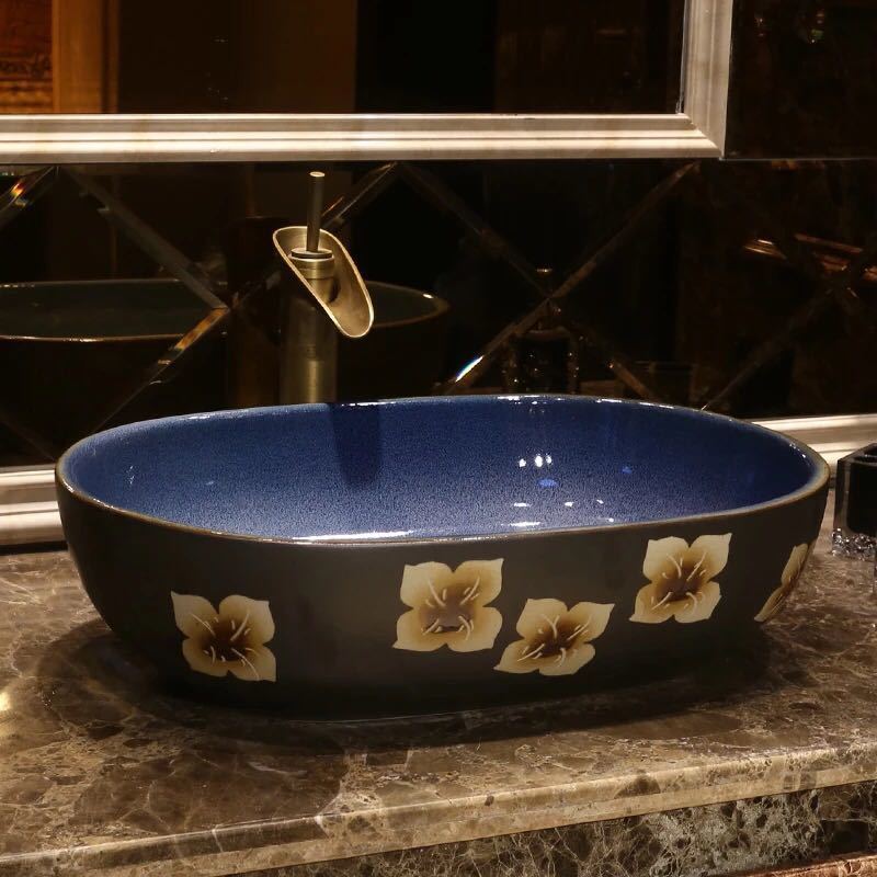 A047983洗面ボウルセット 洗面ボール 陶器 手水鉢 手洗器 手洗い鉢 洗面器