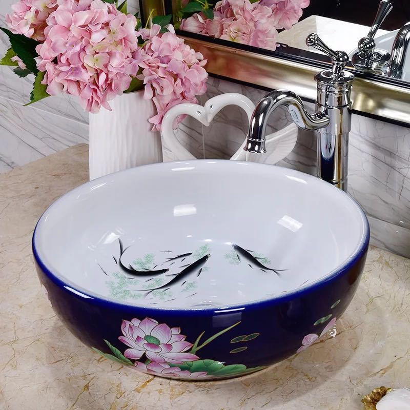 A013521洗面ボウル 洗面ボール 陶器 手水鉢 手洗器 手洗い鉢 洗面器